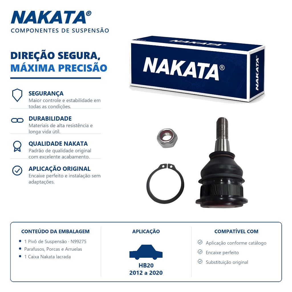 Pivo De Suspensão HB20 2012 a 2020 Original Nakata