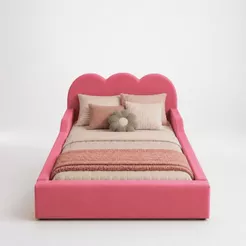 Cama Infantil Pompom Tamanho Solteiro Montessoriana 100% Espuma Com Colchão D33 Incluso – AV