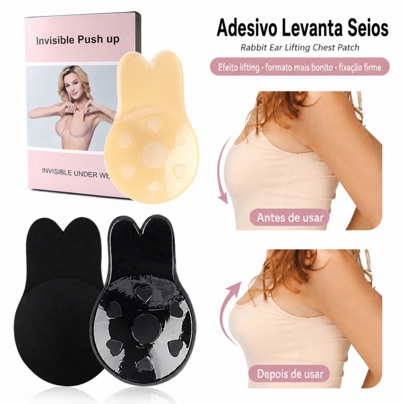 Kit 2 Conjunto para levantar o peito 1 Sutiã Rolo Adesivo + 1 par Sutiã Adesivo Pushup
