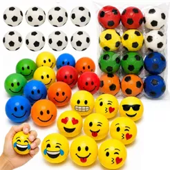Kit 24 Bolinhas Pula Pula Festa Infantil Brinquedo Lembracinha Festa Squishy Bolinha Bola Anti Stress Apertar Espuma