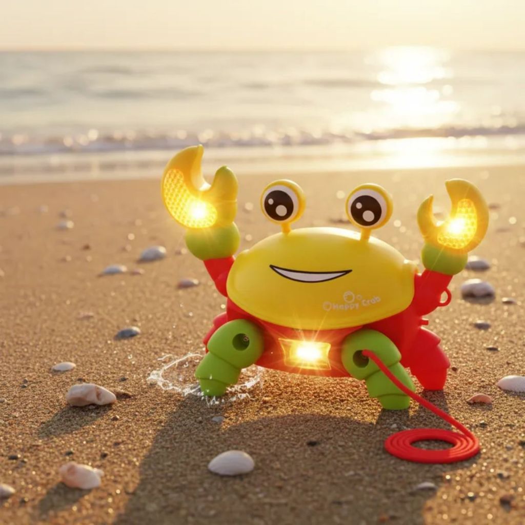 Caranguejo Musical Fujão Luz e Som Brinquedo Divertido para Bebes Dança Carangueijo Movimento Luz · foto 2