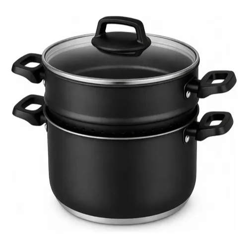 Panela Cozivapor 3L 3 em 1 Antiaderente com Tampa de Vidro 22cm MTA 8215