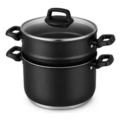 Panela Cozivapor 3L 3 em 1 Antiaderente com Tampa de Vidro 22cm MTA 8215