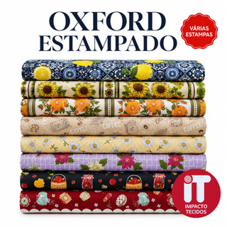 Tecido Oxford Estampado 1mt x1,50m Largura – Toalha de Mesa, Cozinha, Cortina e Decoração