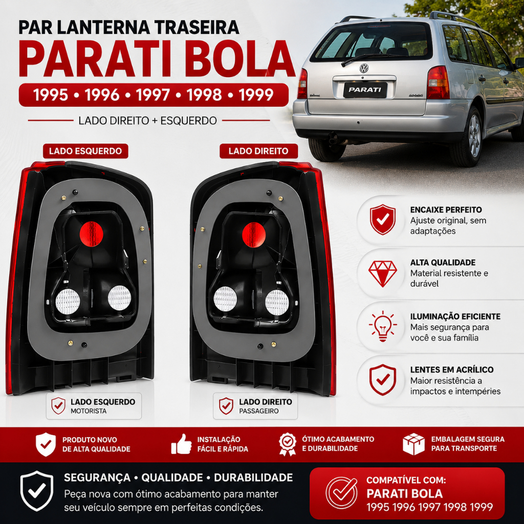 Par Lanterna Parati Bola 1995 1996 1997 1998 1999 — imagem 2 de 2