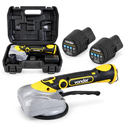 Kit Máquina Assentar Piso Porcelanato Vonder 12V com 2 Baterias Ventosa e Maleta MAP120