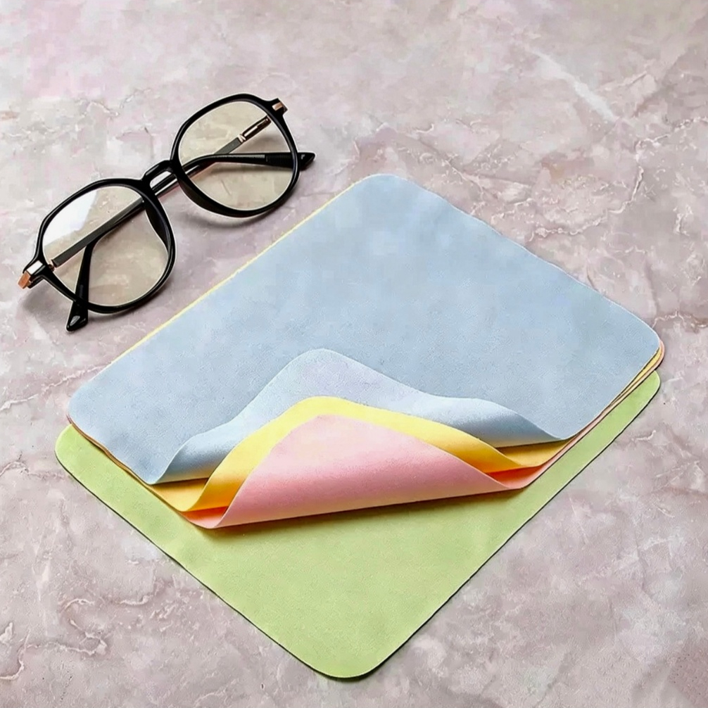 Kit de 10/15/20 unid Flanela para limpar lentes de óculos e tela de celular Tamanho 14,5 cm x17,5 cm