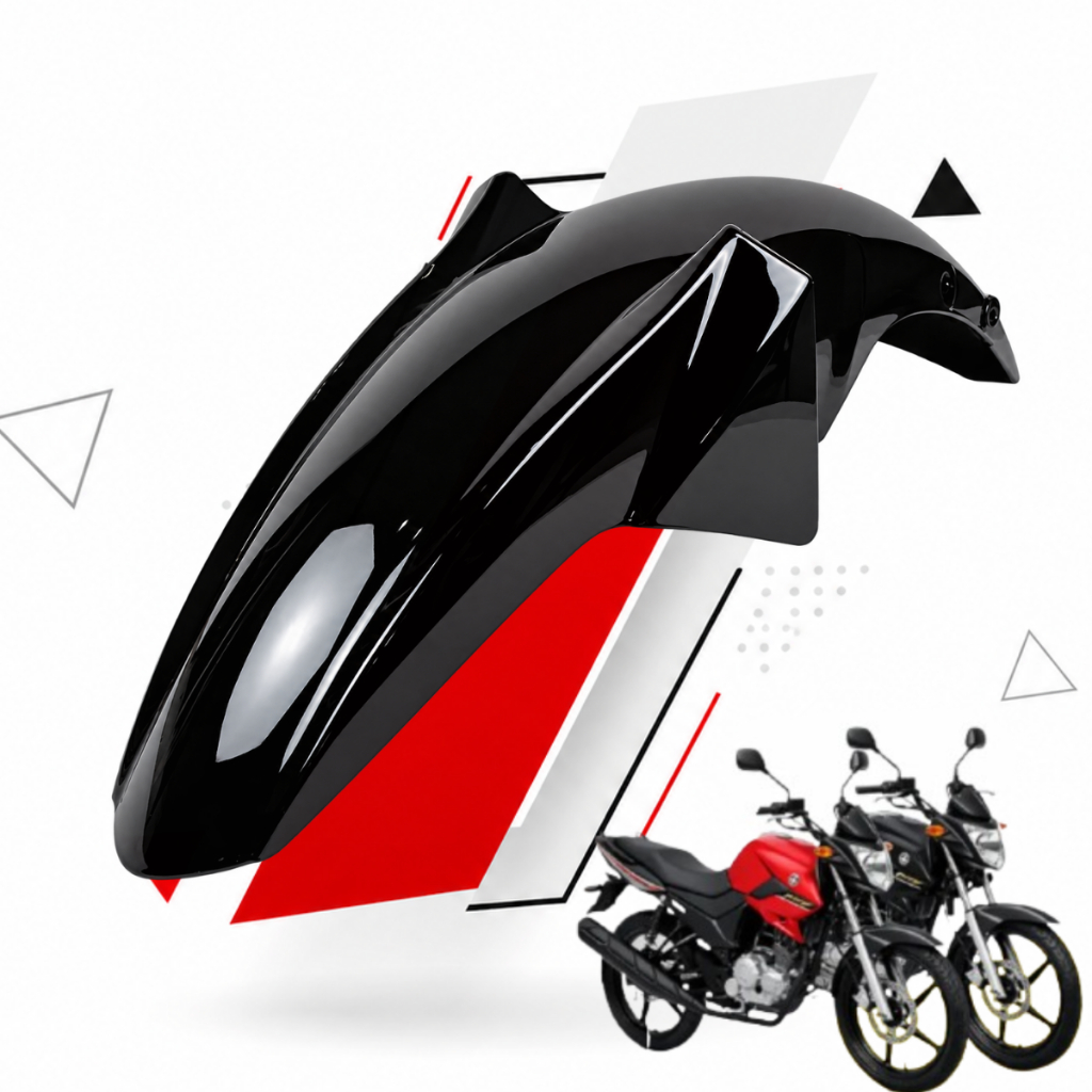 Paralama Dianteiro Resistente Moto Yamaha Fazer Factor 125 150 2013 Até 2025 Preto ENVIO IMEDIATO