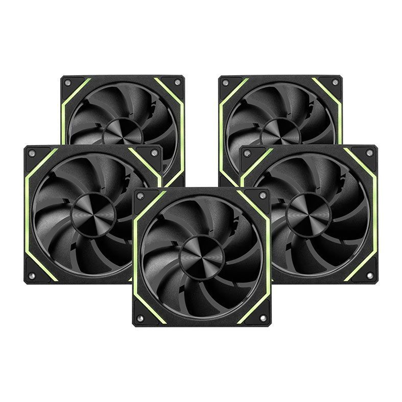 Kit Ventoinhas Pichau Ventus NX, ARGB, 5x120mm, Preto, PCH-VTNX5-BK01