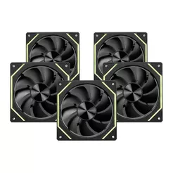 Kit Ventoinhas Pichau Ventus NX, ARGB, 5x120mm, Preto, PCH-VTNX5-BK01