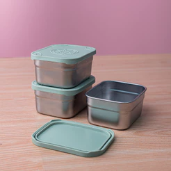 Pote de Inox 290ml com Tampa de Silicone | Marmita Infantil | Pote para Lancheira e Alimentos