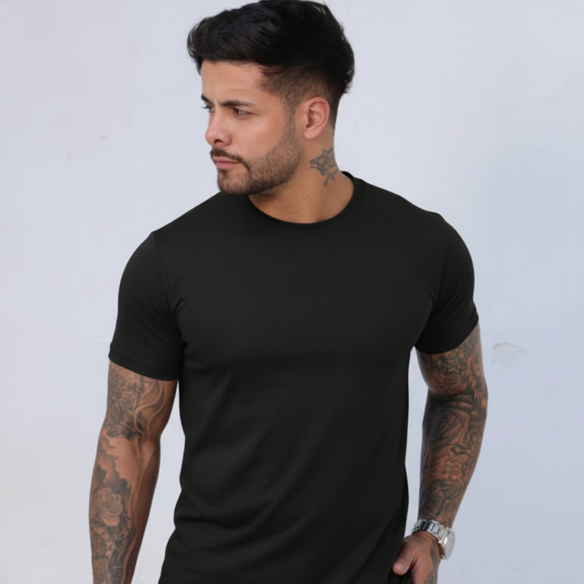 Camiseta Masculina DryFit Malha Fria Fitness Academia Leve Confortavel Exercício Dia a Dia