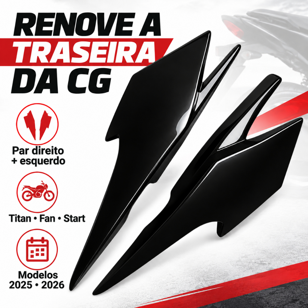 Par  Asa Rabeta Lateral Traseira Cg 160 Titan Fan Start 2025 2026