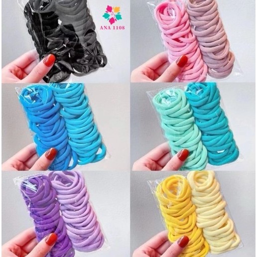 ANA 1108 Kit 300 Unidades Xuxinha Elástico de Cabelo Xuxinha Criança Adulto Rabicó-Grande