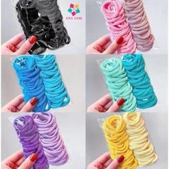ANA 1108 Kit 300 Unidades Xuxinha Elástico de Cabelo Xuxinha Criança Adulto Rabicó-Grande