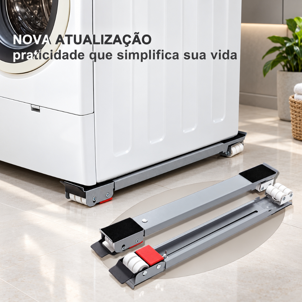 Suporte De Base Com Rodinha Para Geladeira Fogão Máquina Lavar Lousa Base Carrinho até 200kg