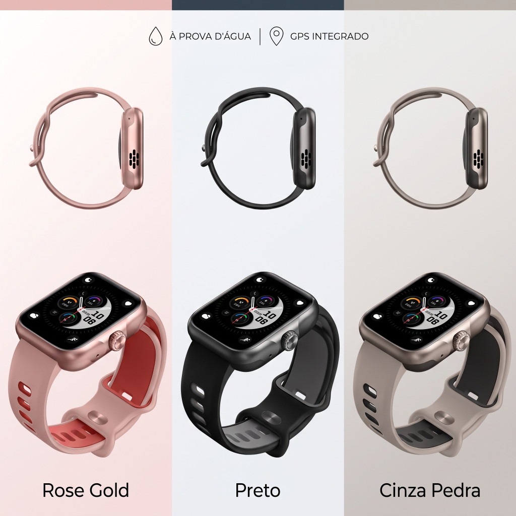 Relógio Smartwatch Wearzone Action Tela 2.10" IP68 GPS AMOLED + FONTE DE BRINDE