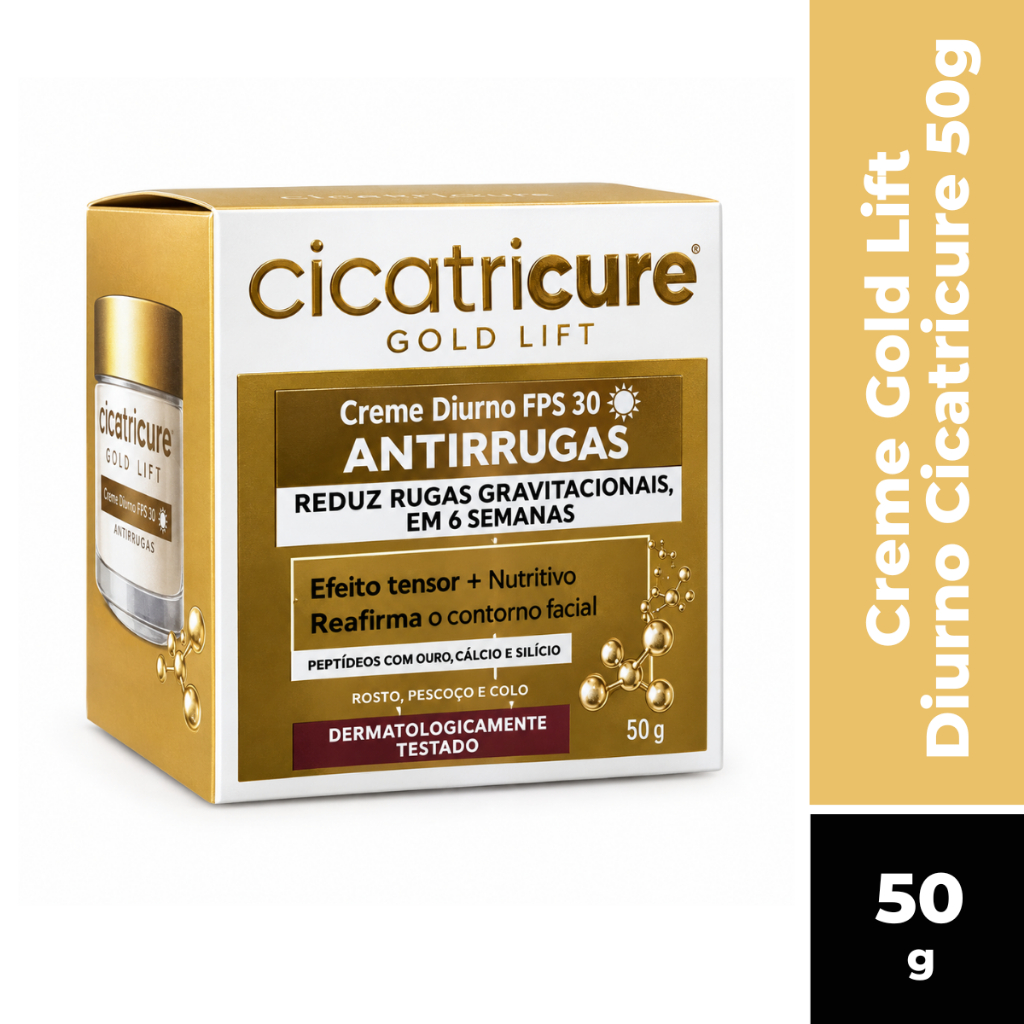 Creme Gold Lift Facial Cicatricure Diurno Fps30 50g