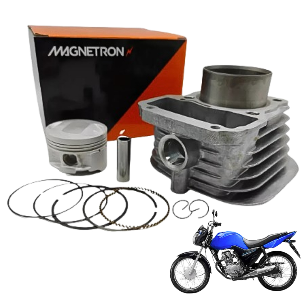 Kit Cilindro Pistao Anel Motor Cg Titan Fan 125 2002 2003 2004 2005 2006 2007 2008 Original Magnetron