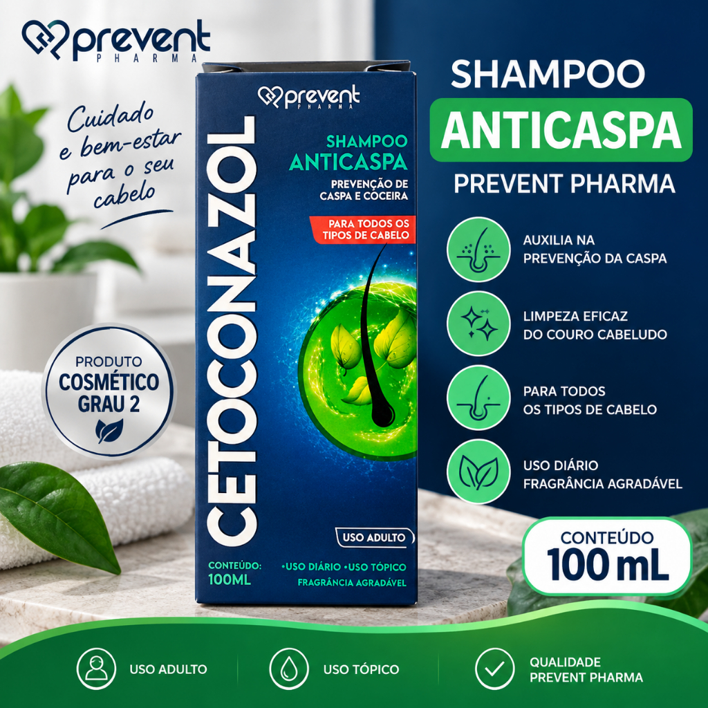 Shampoo Anticaspa Prevent Pharma 100ml – Cuidado Capilar