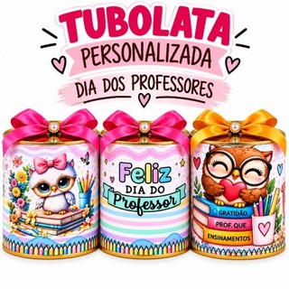 Tubo lata Dia dos Professores 10x10 Tubolata Mimo Dia dos professores