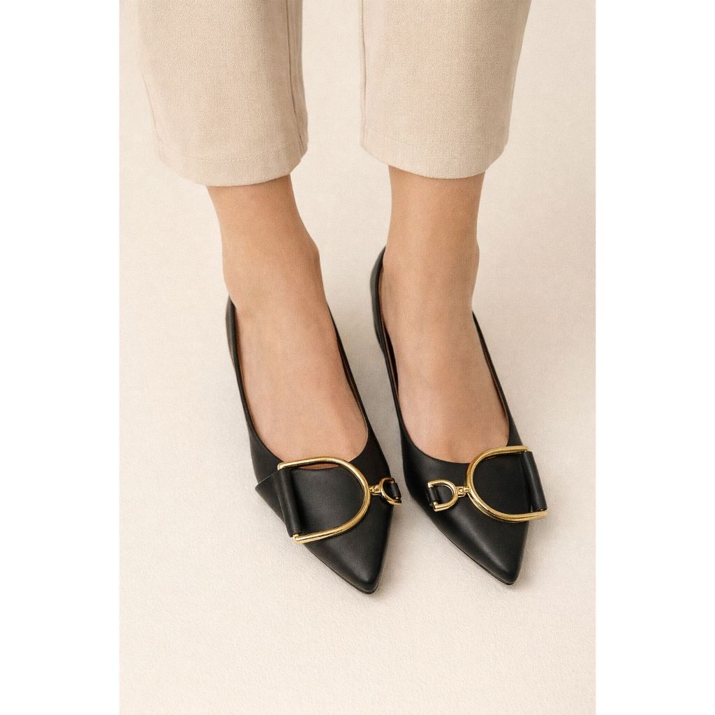 Sapatilha Feminina Confortável Luxo Elegante  Mocassim Bico ALONGADA D