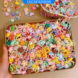 Kit 50/100/150 Mini Elásticos de Cabelo Xuxinha Rabicó Buchinha Com Aplique Infantil