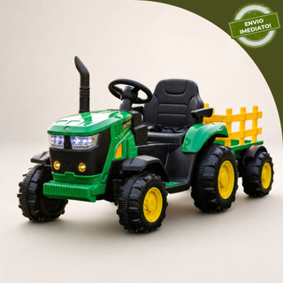 Trator Elétrico Infantil Verde Com Controle Remoto 12v Zippy Toys 110/220v