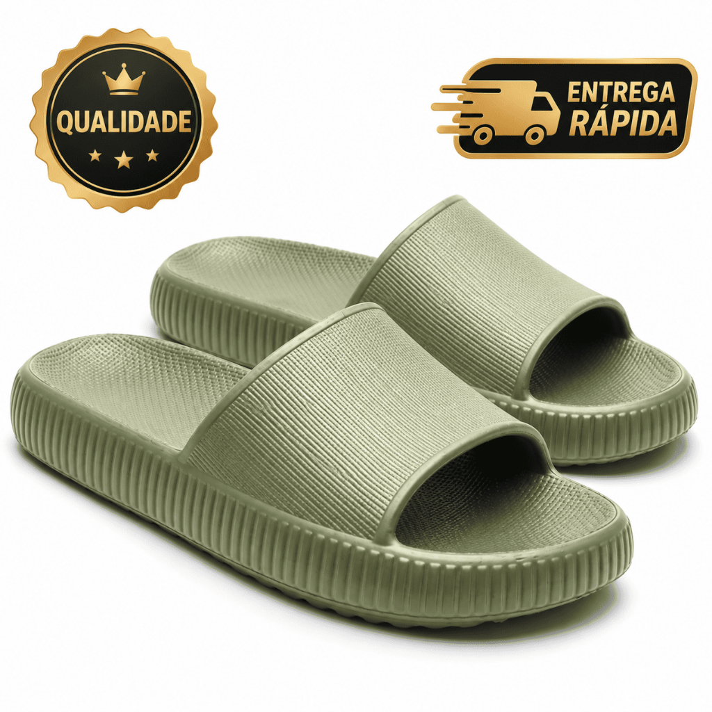 Chinelo Nuvem Masculino EVA Macio Leve Anatômico Antiderrapante Plataforma Praia Confortável