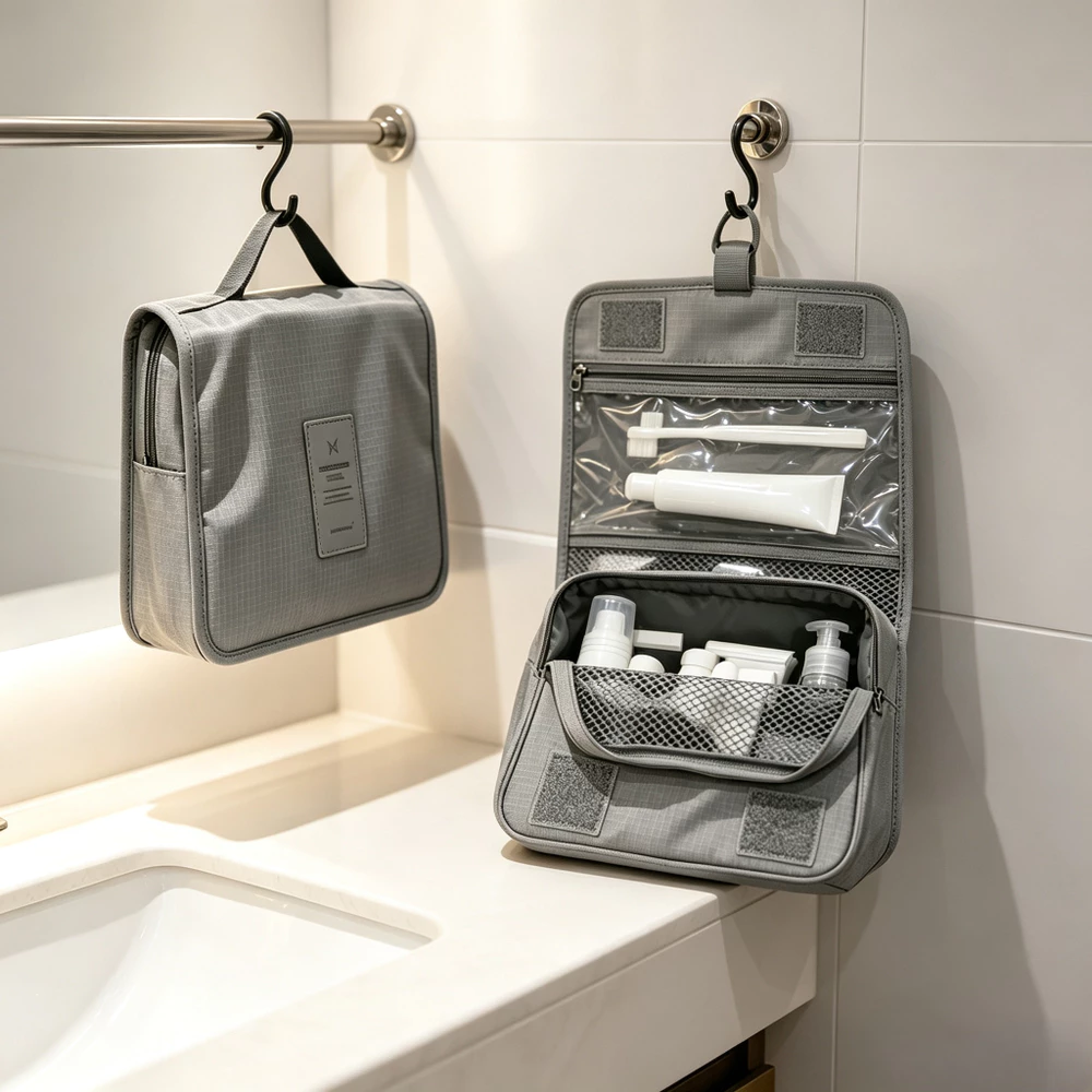 Bolsa Necessaire Organizadora de Mala Higiene Pessoal p Viagem Divisórias ViagemdeNegócios Portátil Necessaire Maquiagem