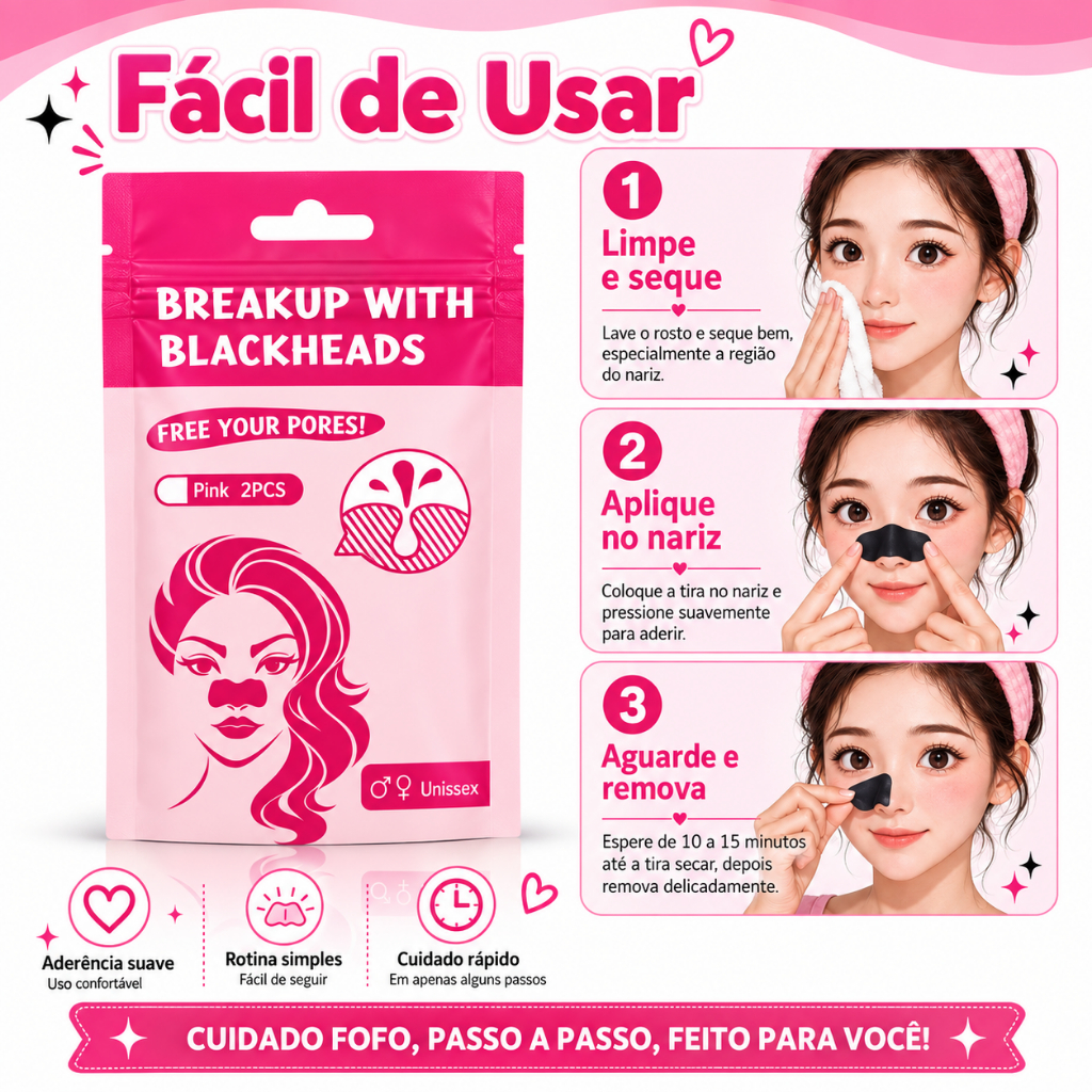 Kit24Unidades Tiras Nasais Removedoras de Cravos e Limpeza de Poros Cuidados Faciais · foto 2