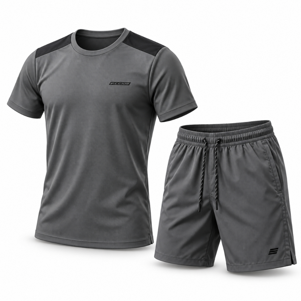 Conjunto Masculino Camisa Dry Fit e Shorts Tactel Academia Corrida Treino Esportivo Confortável Leve