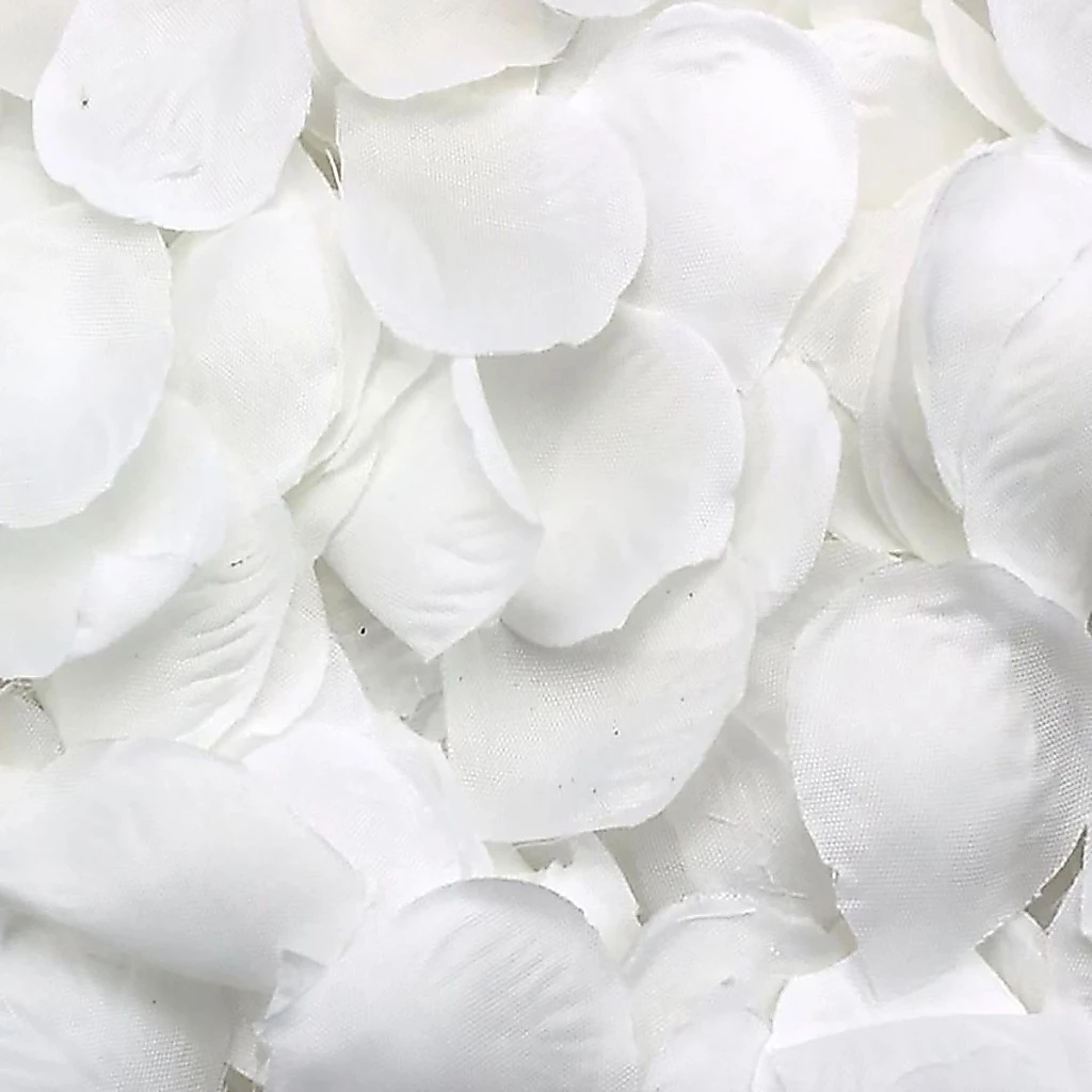 Kit até 2000 Pétalas de Rosas Artificiais Brancas Decoração Casamento Festas