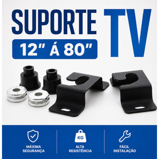 ACHADINHOS Suporte Fixo para TV 12 a 80 Polegadas Universal VESA até 60kg PROMOÇÃO