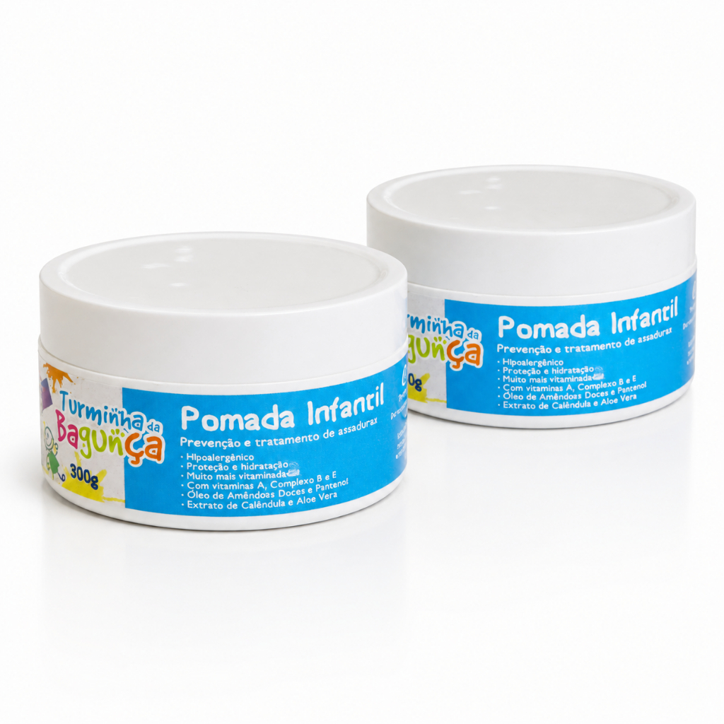 Kit 2 Pomada de Assadura para Bebê 300g - Turminha da Bagunça | Pomada infantil