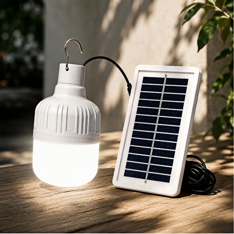 80w-100w-150w e Painel Solar USB com LED para Acampamento – Várias Potências - Cabo de 2,6 m