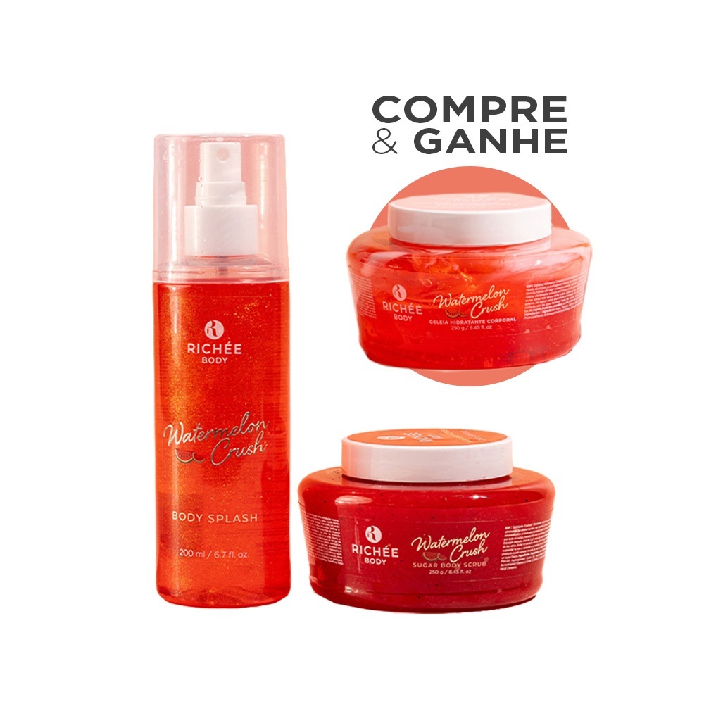 Compre Kit Esfoliante e Body Splash Watermelon e GANHE Geleia Hidratante