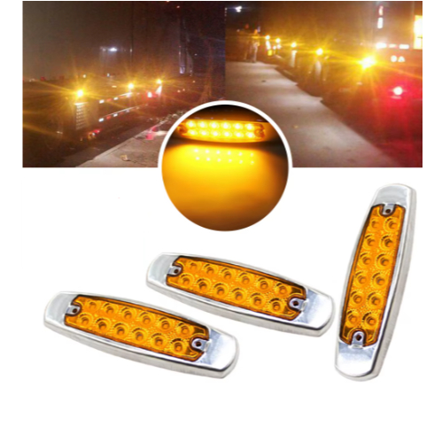 Luz de Marcador Lateral LED 12 LEDs 12-24V para Caminhão Reboque Caravana