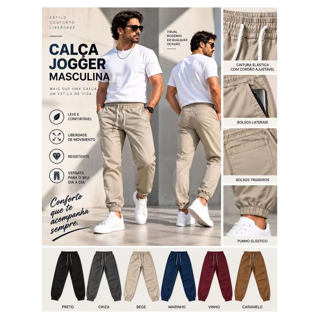 Calça JEANS Jogger Masculina Premium
