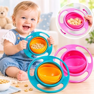 Prato Giratório Pote Infantil Giratório Pratinho Mágico Tigela Giratória 360 Graus Alimentação Infantil