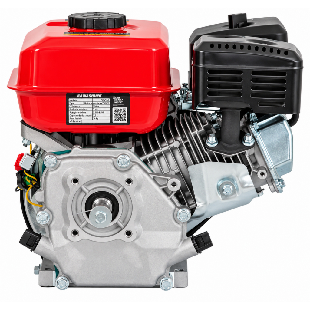 Motor A Gasolina Kawashima GEN 700 7HP 208cc 4T OHV Partida Manual · foto 2