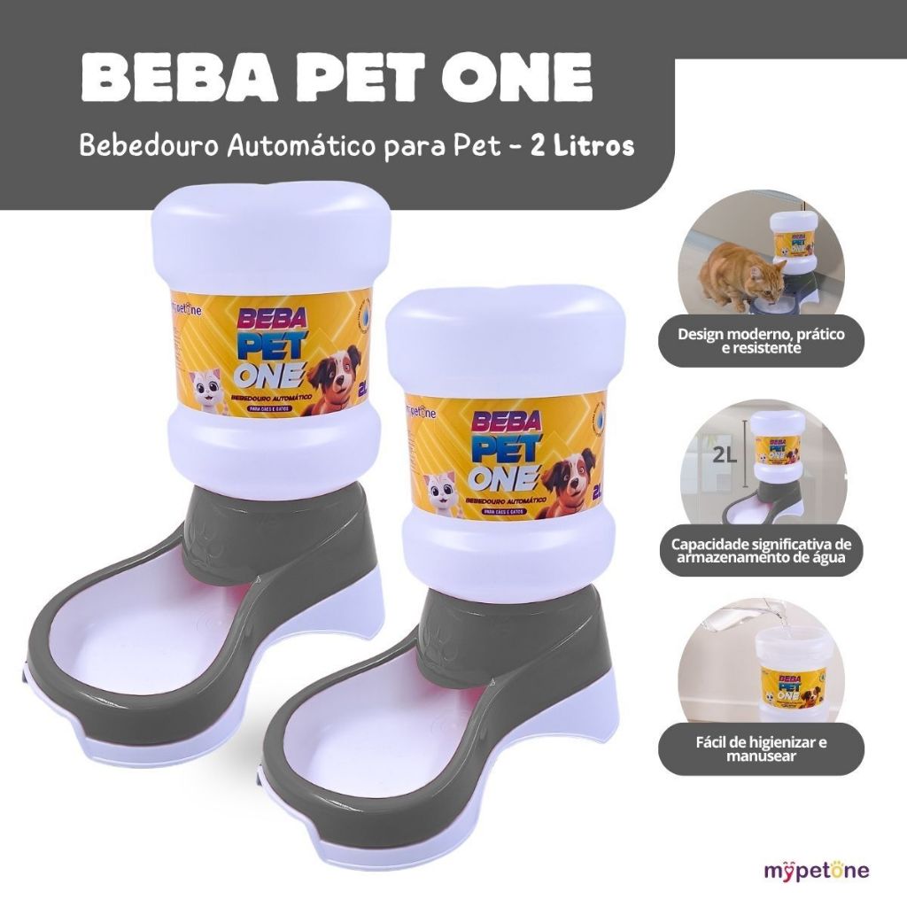Kit 2 Bebedouro Automático Truqys Pets Nude Galão - 2 Litros
