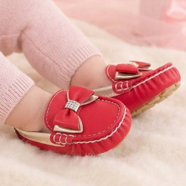 Mocassim Infantil Feminino Diversas Cores Elegante Original Menina Bebê