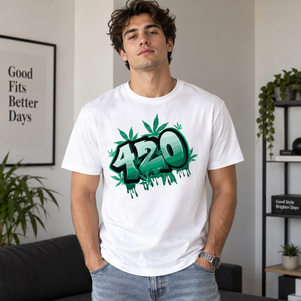 CAMISETA MASCULINA ALGODÃO100% ESTILO URBAN ERVA420