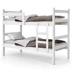 Beliche Porto Solteiro 100% MDF Com Escada e Grade de Proteção Resistente Compacta Multifuncional Vira Cama Solteiro- AV