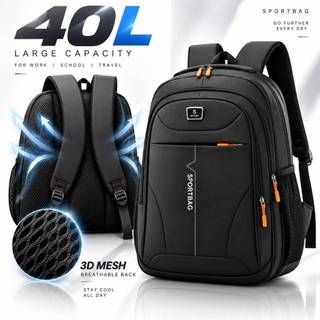 Mochila Masculina e Feminina Reforçada Unissex 40L Grande Capacidade Escolar Trabalho Via…