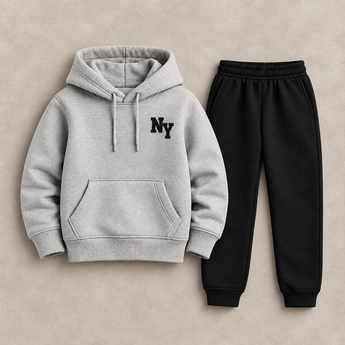 Kit Conjunto Moletom Masculino Estampado Casaco Masculino  Blusa de Frio Flanelada Conjunto Infantil
