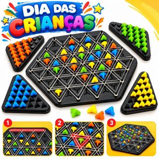 Jogo Dos Triângulos Tabuleiro Geométrico Multijogador