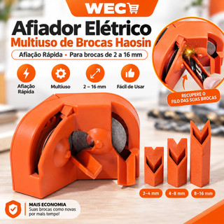 Afiador Elétrico Multiuso de Brocas Haosin – Afiação Rápida – Ferramenta de Afiação para Brocas de 2 a 16 mm