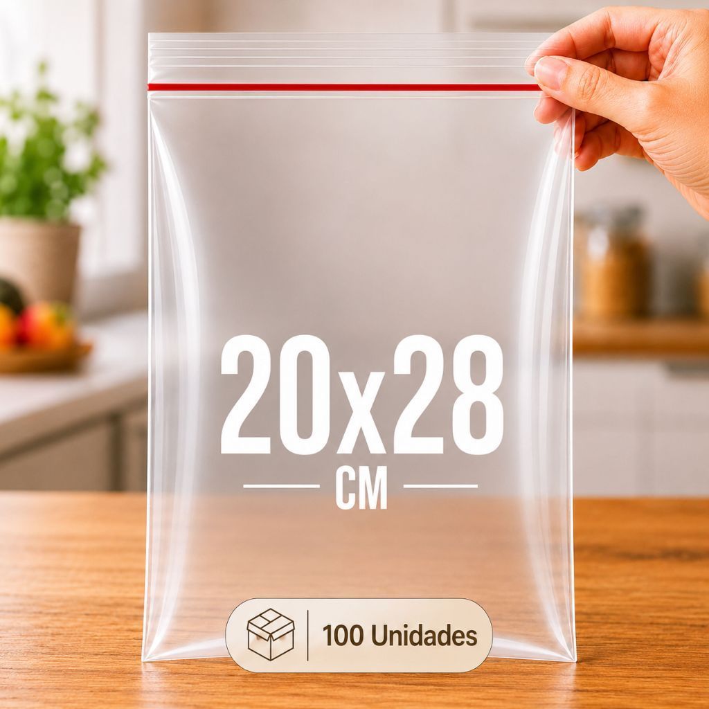 Saco Zip 100 Unidades Plástico Hermético Abre Fecha Alimentos Livre Organização Maternidade